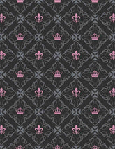 Pink Crown Painted On Black Checker Damask Photography Backdrop Shopbackdrop